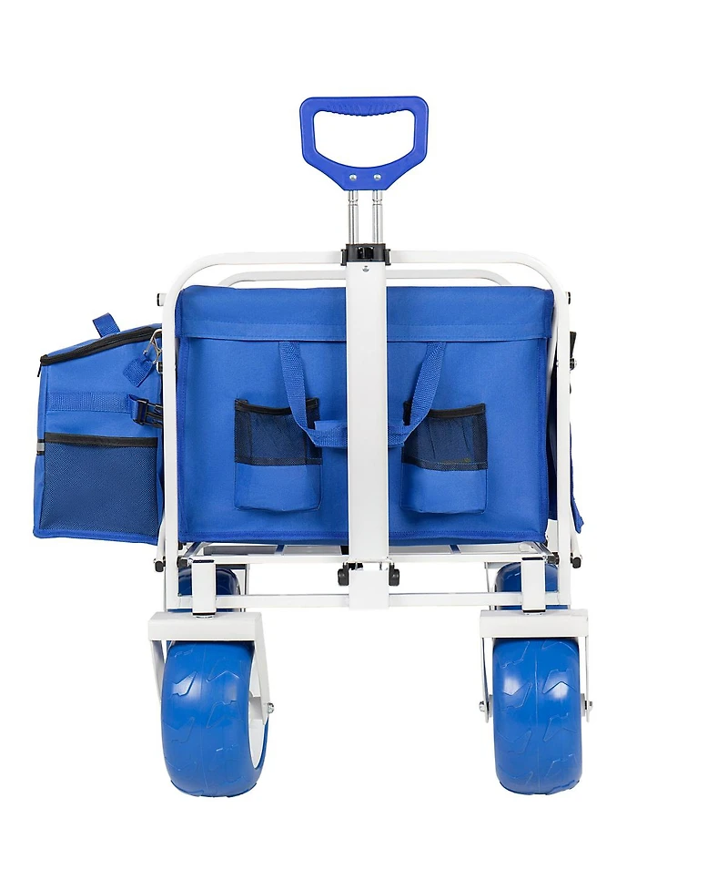 Streamdale Furniture Heavy Duty Collapsible Beach Wagon with All-Terrain Wheels 500lbs Capacity