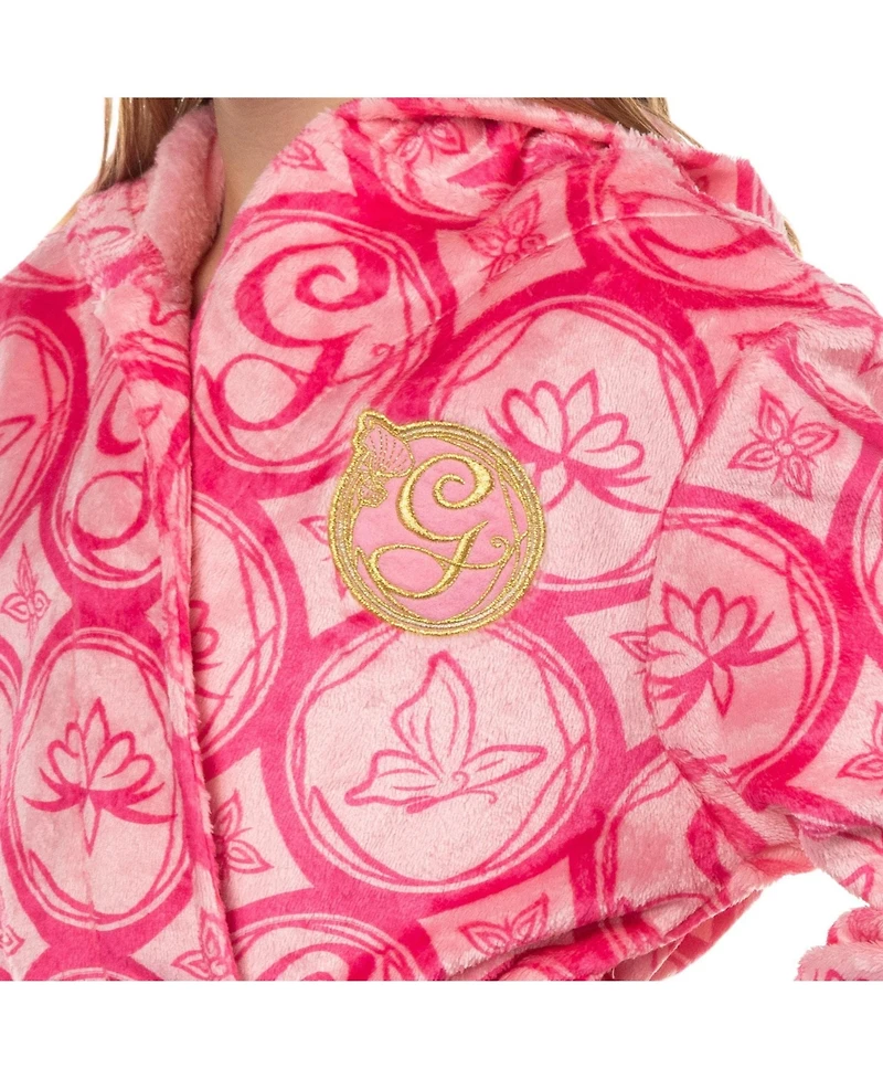 Wicked Girls' Kids Robe Glinda The Good Witch Embroidered G Logo Fleece Bathrobe