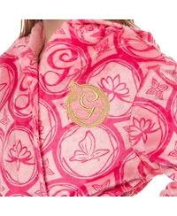 Wicked Girls' Kids Robe Glinda The Good Witch Embroidered G Logo Fleece Bathrobe