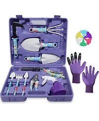 Xdovet Garden Tool Set Stainless Steel Heavy Duty Trowel Rake Weeder Pruner Shears Gloves Women
