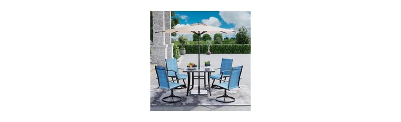 Erommy 5 Piece Patio Dining Set, Outdoor Table And Chairs Set For 4