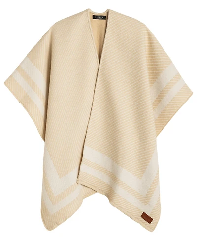 Lauren Ralph Lauren Woven Twill-Border Ruana