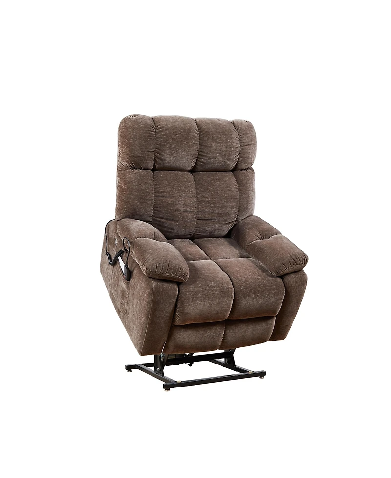 Clihome Dual Motor Power Lift Recliner Chair for Elderly Infinite Position Lay Flat 180degree(s) Recliner with Heat Massage