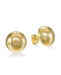 14k Gold Earrings, 12mm Domed Ball Stud Earrings
