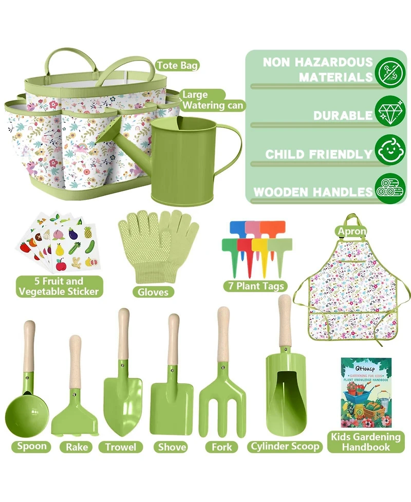 Xdovet Gardening Tool Set Tote Bag Watering Can Trowel Apron and Book