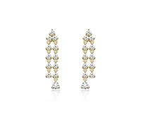 Rachel Glauber Elegant 14K Gold Plated Cz Chandelier Drop Earrings