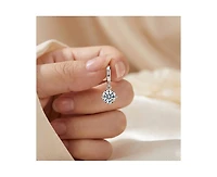 Rachel Glauber Dainty Gold Plated Cubic Zirconia Dangle Earrings