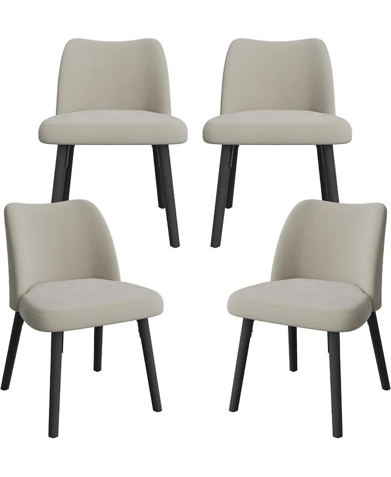 gaomon Velvet Dining Chairs Set of 4, Modern Side Chairs for Kitchen Dining Table