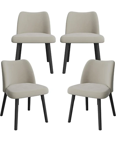 gaomon Velvet Dining Chairs Set of 4, Modern Side Chairs for Kitchen Dining Table