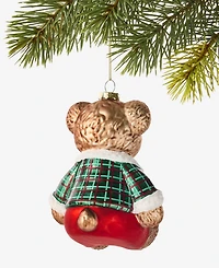 Holiday Lane Cozy Cabin Bear Ornament, Macy's Exclusive