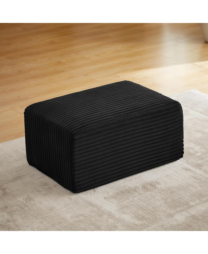 Sailvan L-Shaped Cloud Sectional Sofa with Ottoman