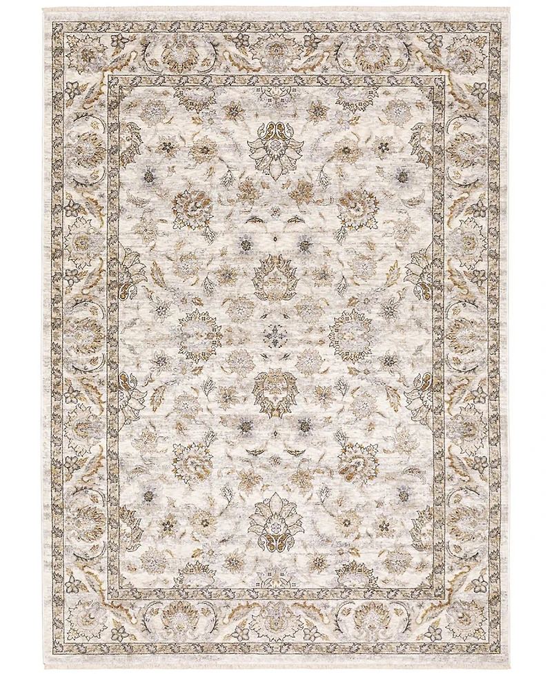 Oriental Weavers Maharaja 70E Ivory and Gray 5'3" x 7'6" Area Rug