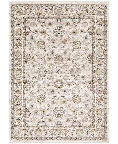 Oriental Weavers Maharaja 70E Ivory and Gray 5'3" x 7'6" Area Rug