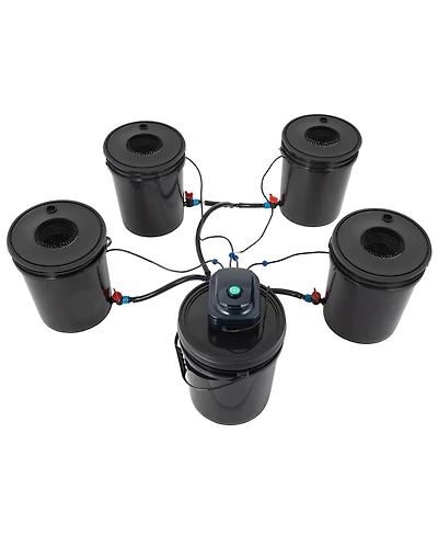 Sugift Dwc Hydroponic System, 5 Gallon 5 Buckets, Deep Water Culture Kit