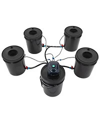 Sugift Dwc Hydroponic System, 5 Gallon 5 Buckets, Deep Water Culture Kit