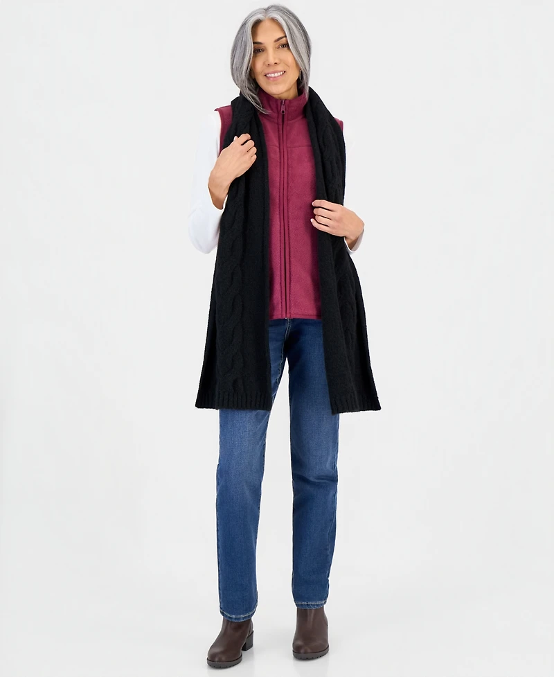 Style & Co Women's Cable Boucle Knit Muffler Scarf, Macy's Exclusive