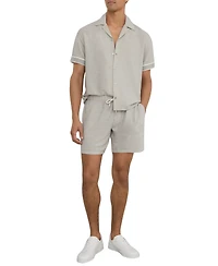 Reiss Men's Dornie Stripe Tape Printed Shirt