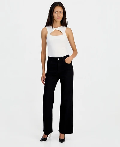 Guess Women's Classic Faye Wide-Leg Jeans