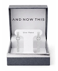 And Now This Crystal Drop Hinged Hoop Earrings