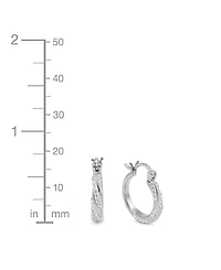 And Now This Crystal Swirl Hinged Hoop Duo Earrings
