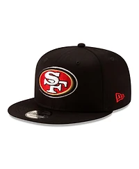 New Era Men's Black San Francisco 49ers 80th Anniversary Side Patch 9FIFTY Snapback Hat