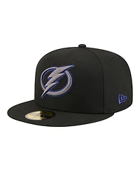 New Era Men's Black Tampa Bay Lightning Color Pop 59FIFTY Fitted Hat