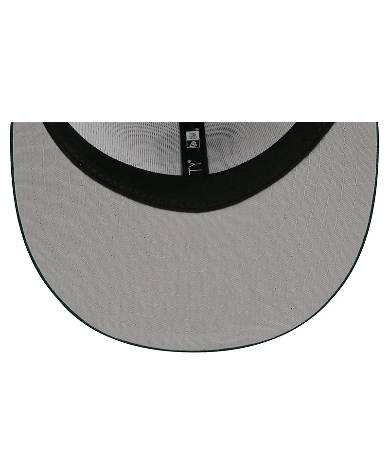 New Era Men's White/Green Miami Hurricanes On-Field Baseball Fitted Hat