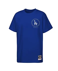 Mitchell & Ness Big Boys and Girls Royal Los Angeles Dodgers Cooperstown Rodeo Rope T-Shirt