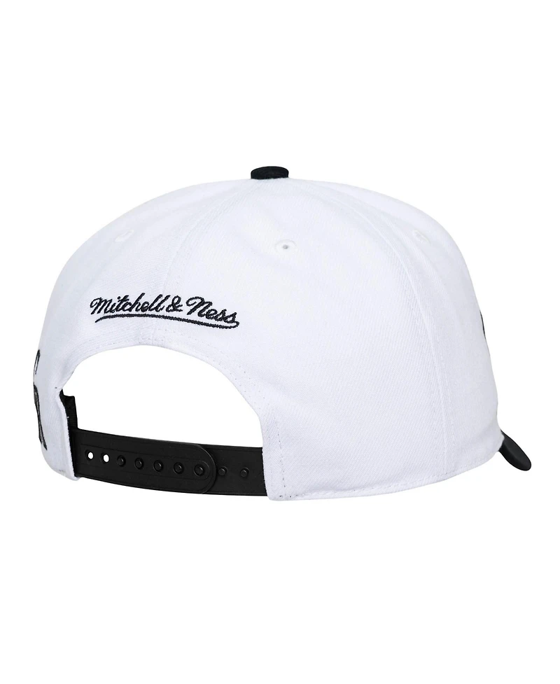 Mitchell & Ness Men's and Women's White/Black Colorado Rockies Xl Script Pro Crown Adjustable Hat