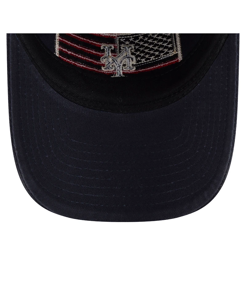 New Era Men's Navy New York Mets Americana Flag 9TWENTY Adjustable Hat
