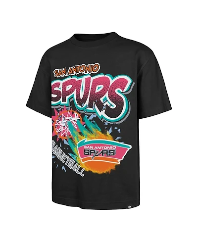 '47 Brand Men's Black San Antonio Spurs Hardwood Classics Torched Foundation T-Shirt