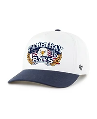 '47 Brand Men's White/Navy Tampa Bay Rays Americana Eagle Hitch Adjustable Hat