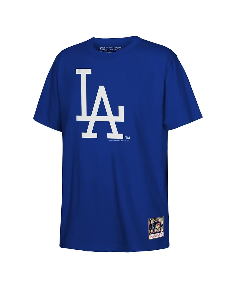Mitchell & Ness Big Boys and Girls Royal Los Angeles Dodgers Retro Logo T-Shirt
