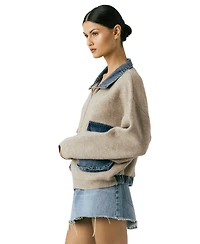 Blank Nyc Women's High Mock Collar Jacket