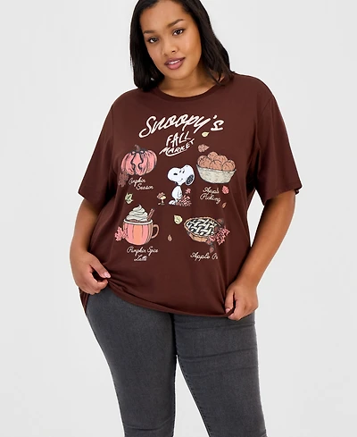 Grayson Threads, The Label Trendy Plus Snoopy Fall Market Graphic T-Shirt