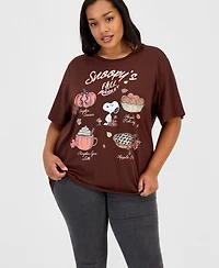 Grayson Threads, The Label Trendy Plus Snoopy Fall Market Graphic T-Shirt
