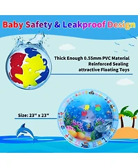 Cowin Tummy Time Water Mat for Baby Inflatable Activity Center