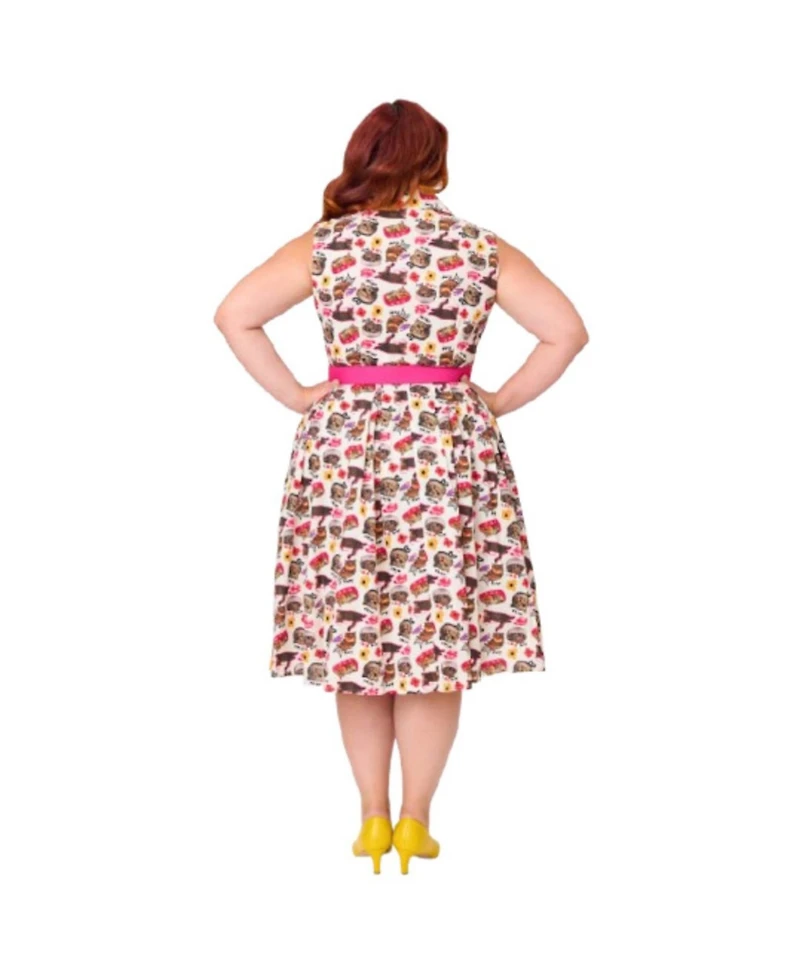 Unique Vintage Plus 1950s Edith Swing Dress