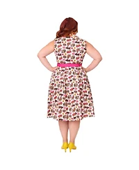 Unique Vintage Plus 1950s Edith Swing Dress