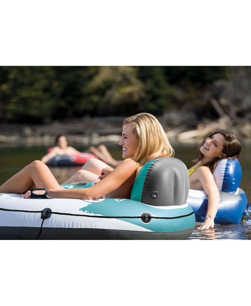 Intex River Run 1 53" Inflatable Floating Water Tube Lake Raft, Red (4 Pack)