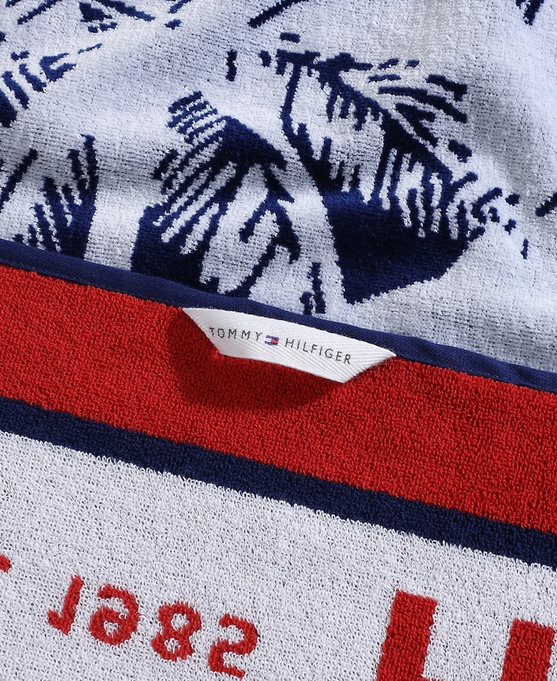 Tommy Hilfiger Boulevard Cotton Beach Towel, 68" x 36"