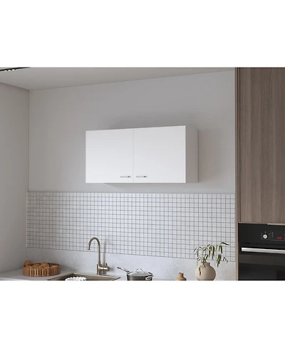 Fm Furniture Oklahoma Wall Cabinet in melamine, Two Doors