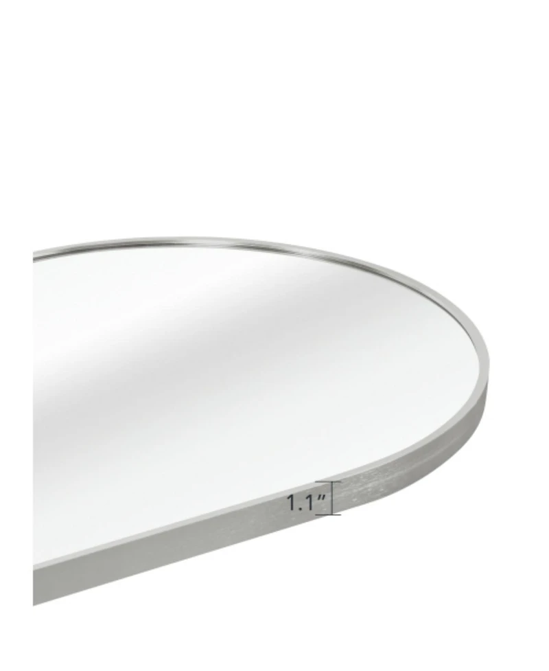 Laoties 63" x 20" Full Length Mirror, Arched Floor Mirror with Metal Frame for Bedroom, Entryway and Dressing Room