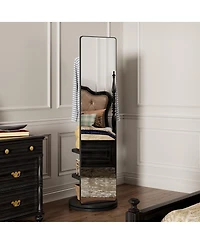 Laoties 69" Full Length Mirror with Stand, 360degree(s) Rotating Wood Freestanding for Bedroom and Living Room