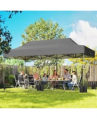 Outsunny 10x20 ft Pop Up Canopy Tent, Heavy Duty Outdoor