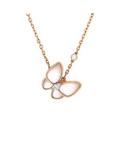 Pre-Owned Van Cleef & Arpels Two Butterfly Pendant Necklace