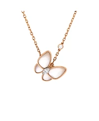 Pre-Owned Van Cleef & Arpels Two Butterfly Pendant Necklace