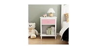 Lucky One 26.8"W Wooden Nightstand with Drawer and Shelf