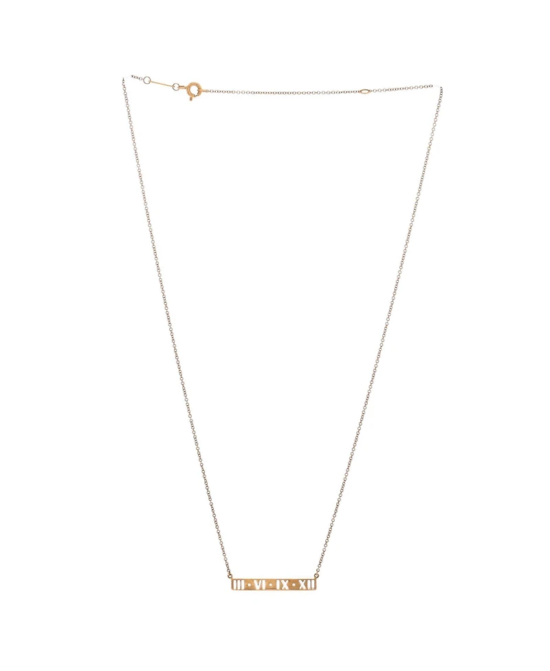 Pre-Owned Tiffany & Co Atlas Pierced Bar Pendant Necklace