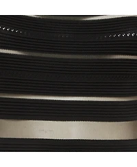Pre-Owned Balmain Women's Sheer Striped Off-Shoulder Mini Dress